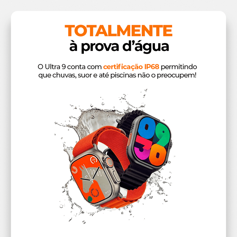 SmartWatch - Série 9 Ultra™ [Kit: 7 Pulseiras + Case]