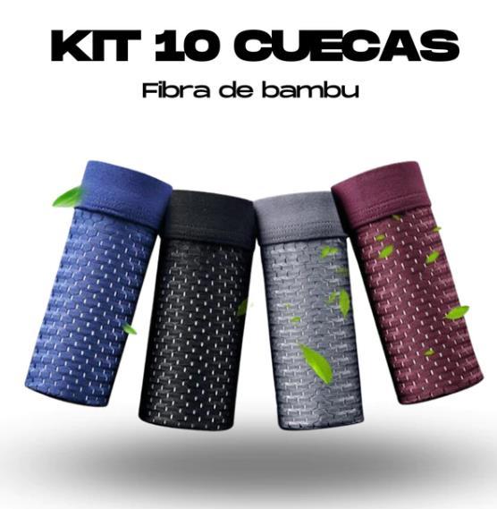 Kit 10 Cuecas de Fibra de Bambu Sky Hero